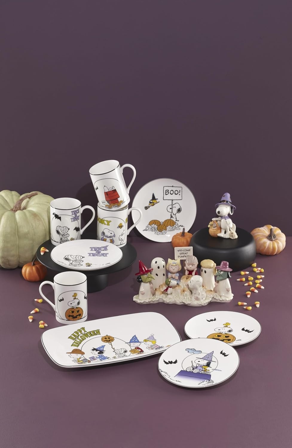 image:imageLenox The Great Pumpkin Collection Peanuts Halloween Dcor and Serveware Tumbler Set 4PieceFigurine Snoopy