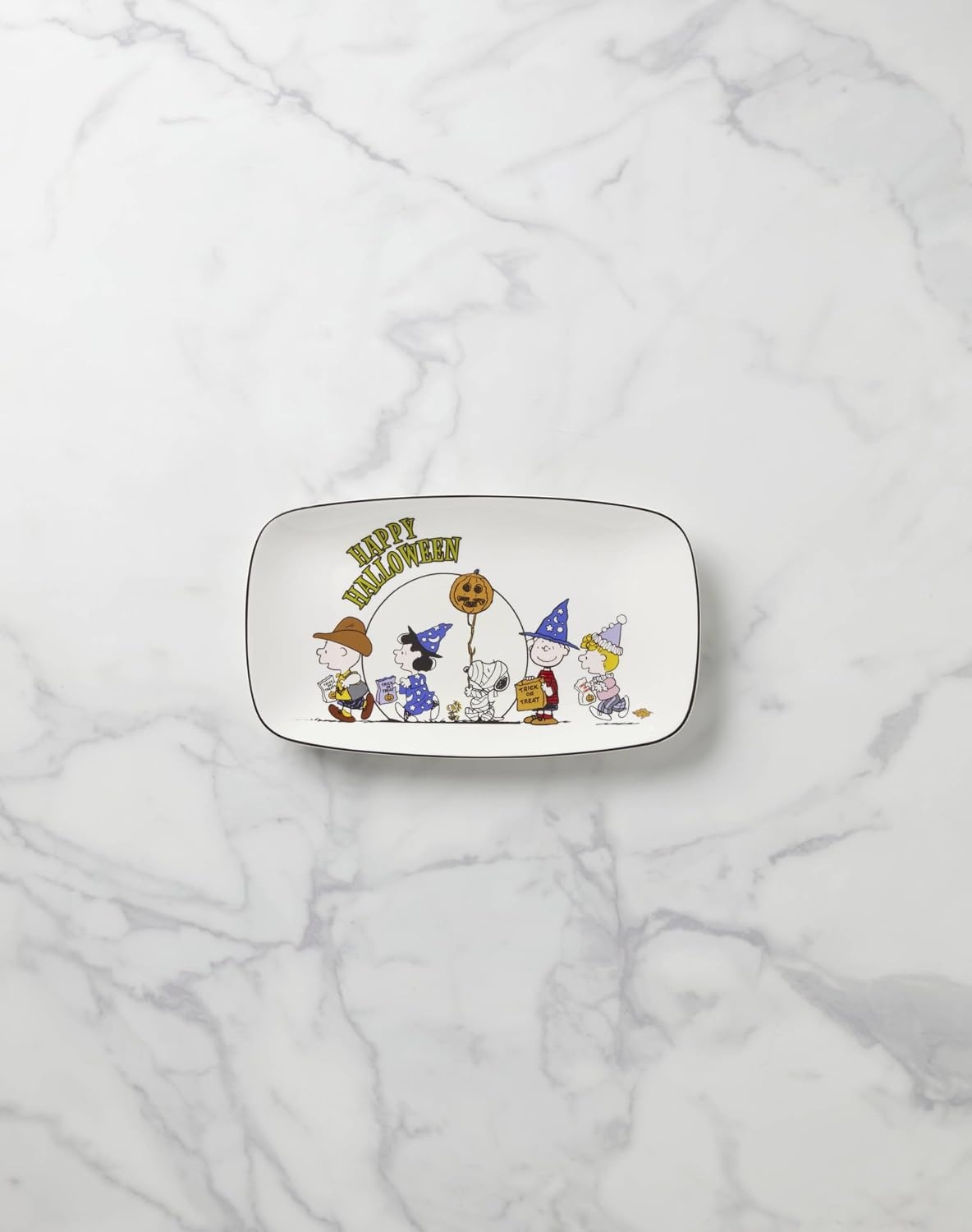 image:imageLenox The Great Pumpkin Collection Peanuts Halloween Dcor and Serveware Tumbler Set 4PieceHors DOeuvre Tray