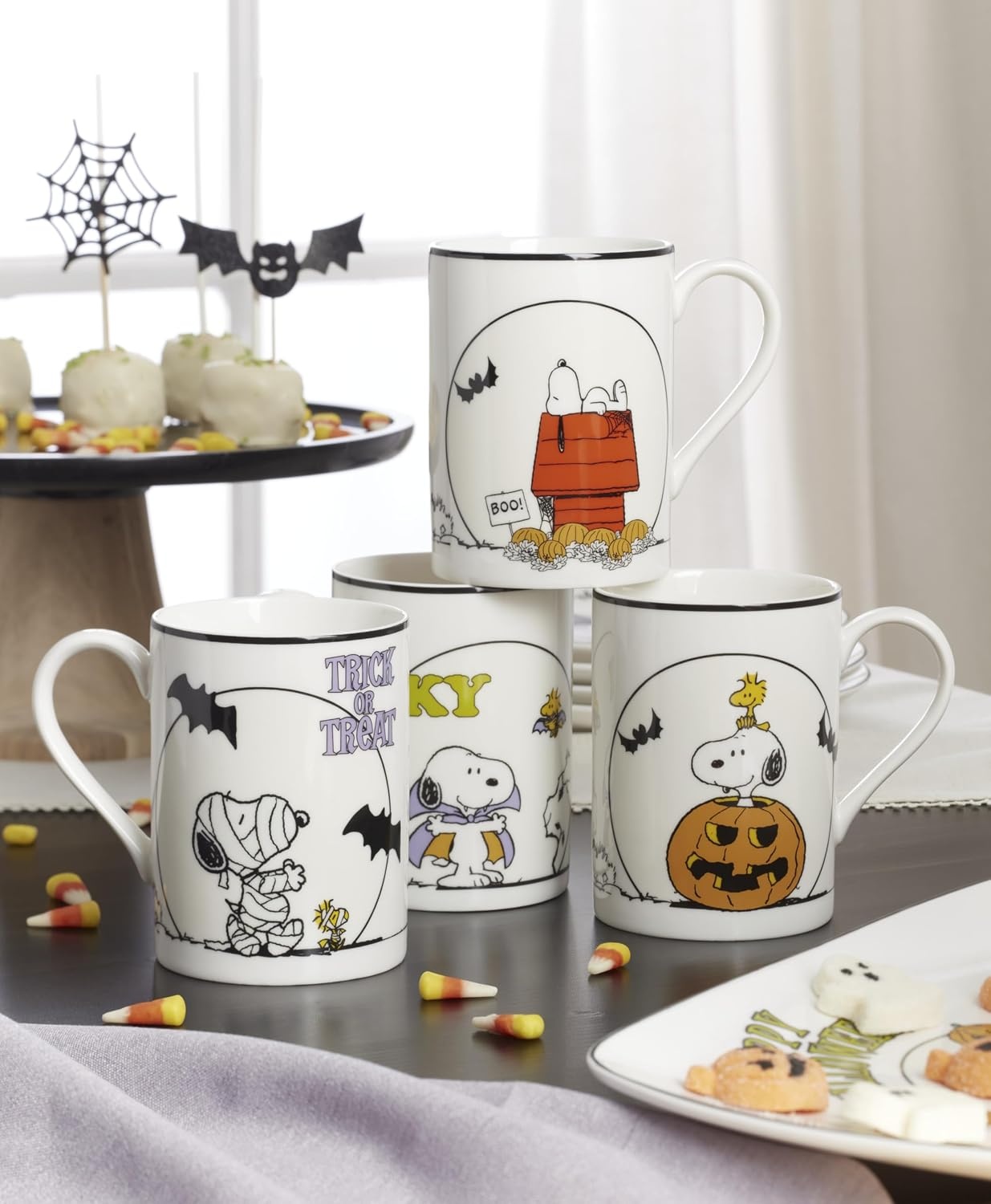 image:imageLenox The Great Pumpkin Collection Peanuts Halloween Dcor and Serveware Tumbler Set 4PieceMugs Set of 4