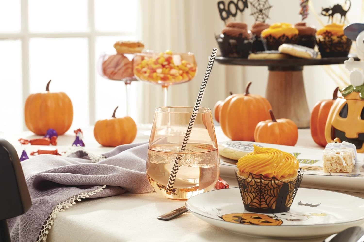 image:imageLenox The Great Pumpkin Collection Peanuts Halloween Dcor and Serveware Tumbler Set 4PieceTreat Dish