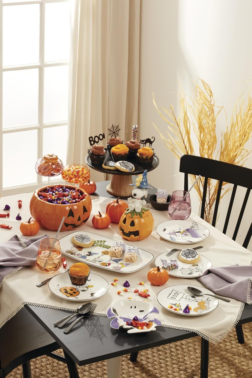 image:imageLenox The Great Pumpkin Collection Peanuts Halloween Dcor and Serveware Tumbler Set 4PieceTreat Dish