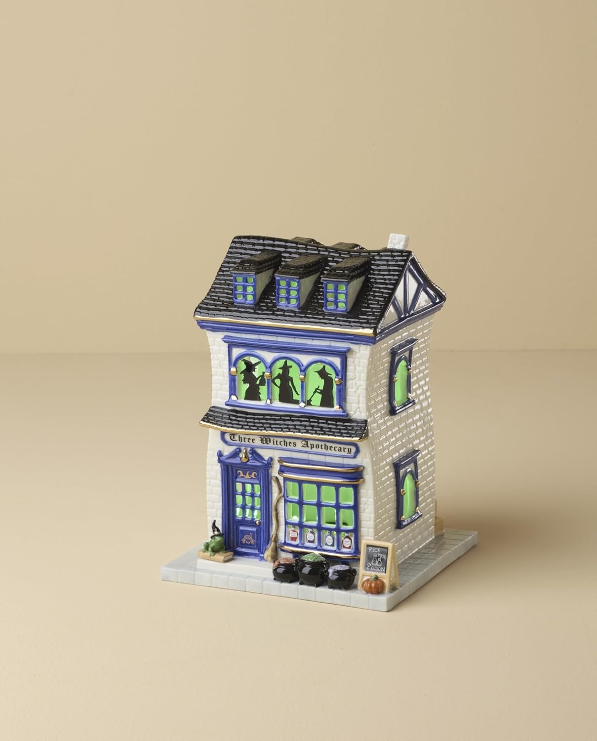 image:imageLenox Vintage Halloween Apothecary Potion Shop LightUp FigurinePotion Shop