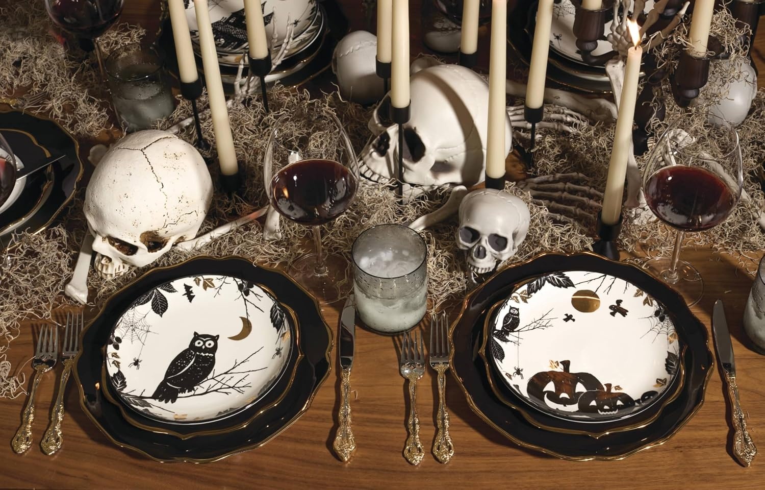 image:imageLenox Vintage Halloween Collection Haunted Manor Dinner Plate Set 4PieceAccent Plates Set of 4