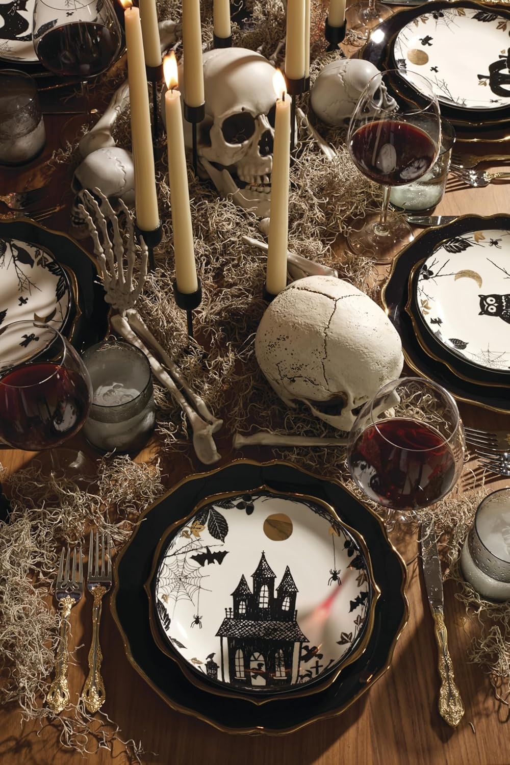 image:imageLenox Vintage Halloween Collection Haunted Manor Dinner Plate Set 4PieceAccent Plates Set of 4