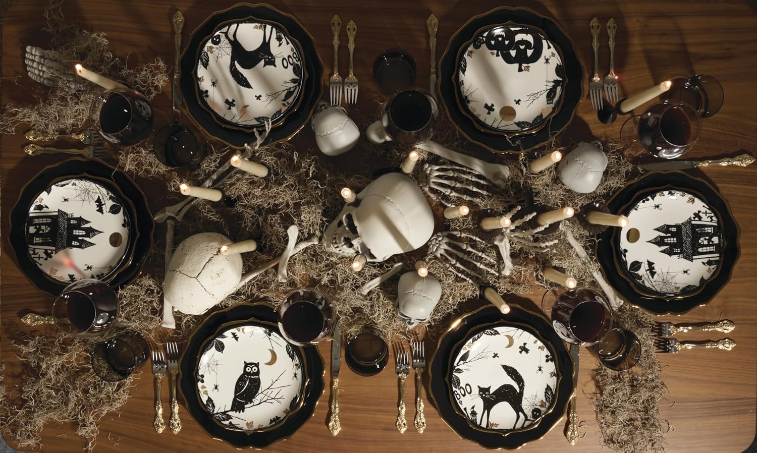 image:imageLenox Vintage Halloween Collection Haunted Manor Dinner Plate Set 4PieceAccent Plates Set of 4