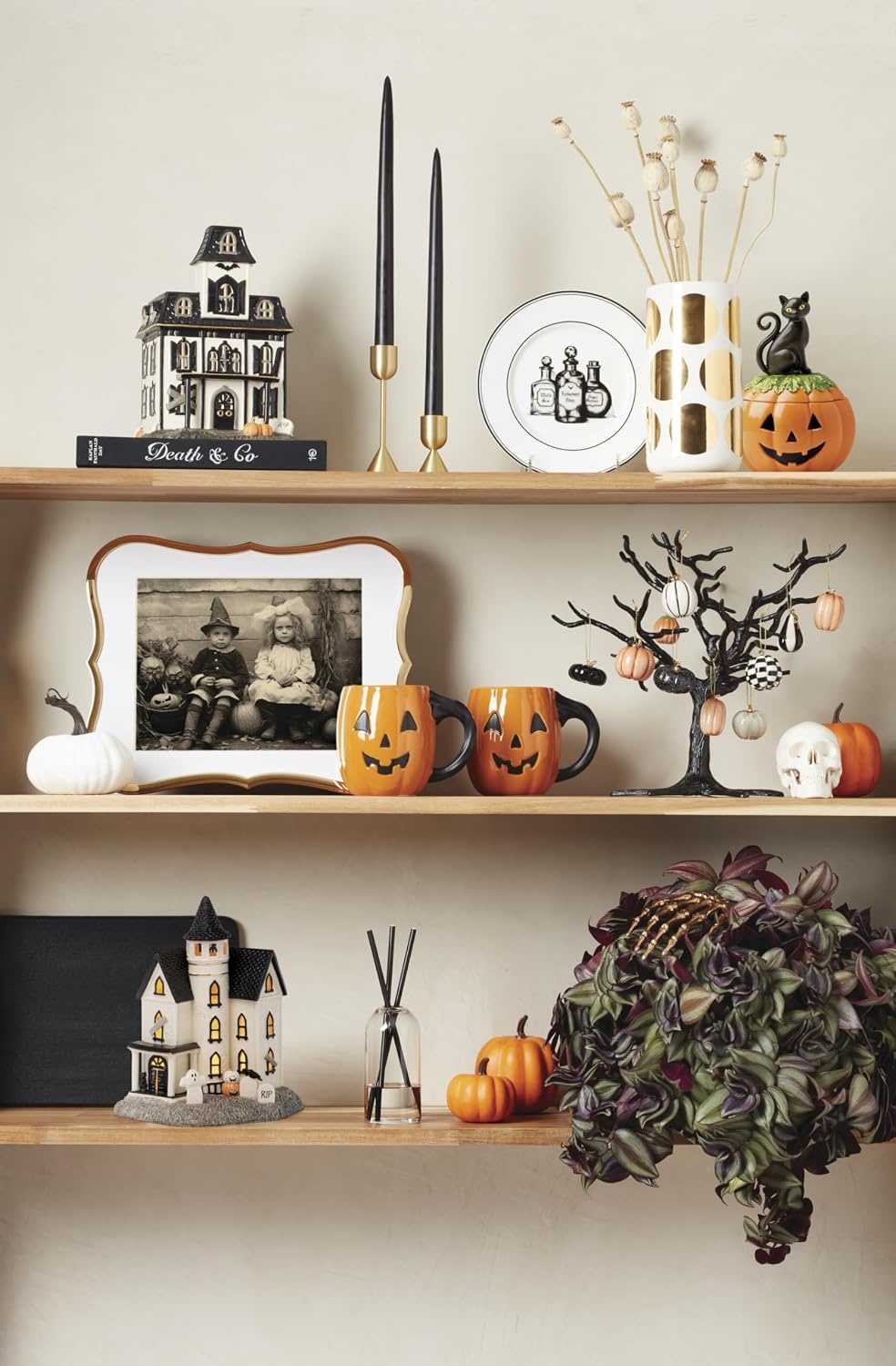 image:imageLenox Vintage Halloween Collection Haunted Manor Dinner Plate Set 4PieceCandy Jar