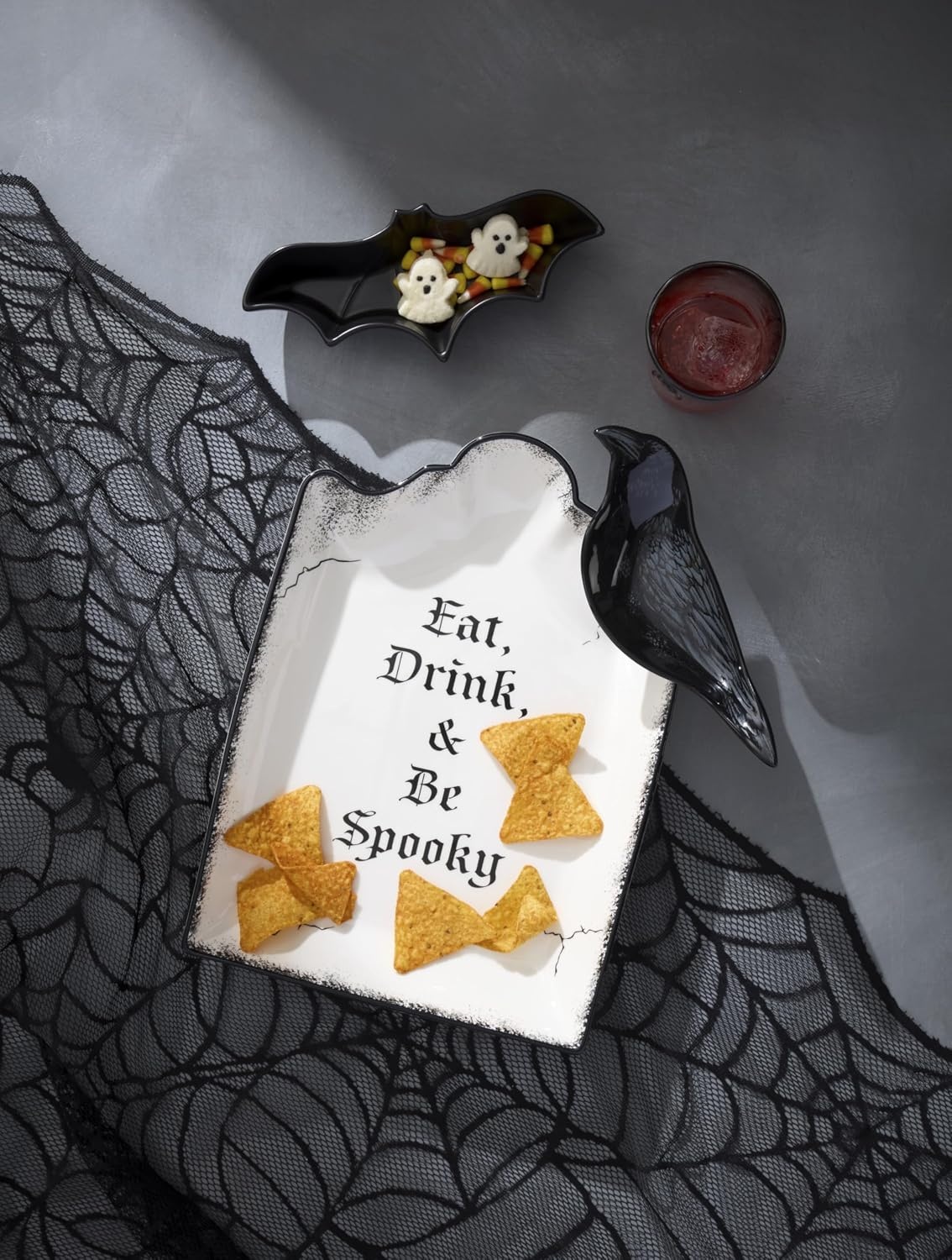 image:imageLenox Vintage Halloween Collection Haunted Manor Dinner Plate Set 4PieceChip Dip Set