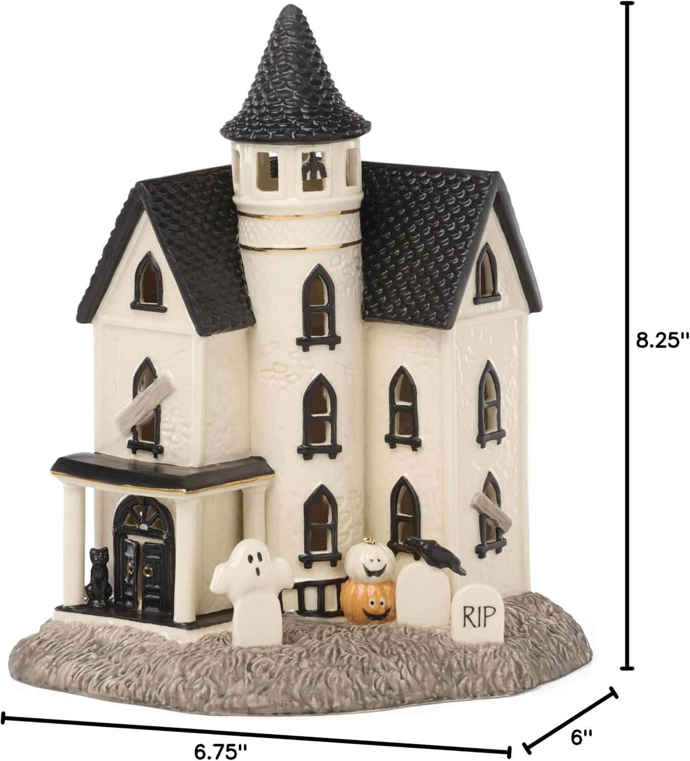image:imageLenox Vintage Halloween Collection Haunted Manor Dinner Plate Set 4PieceFigurine Manon