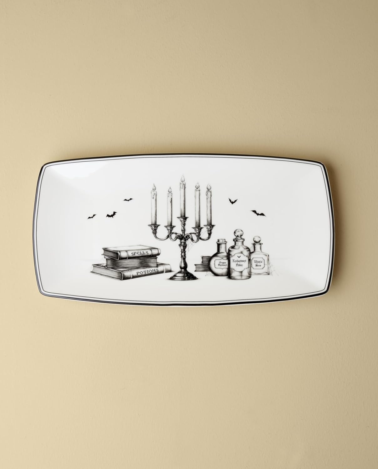 image:imageLenox Vintage Halloween Collection Haunted Manor Dinner Plate Set 4PieceServing Tray Vintage