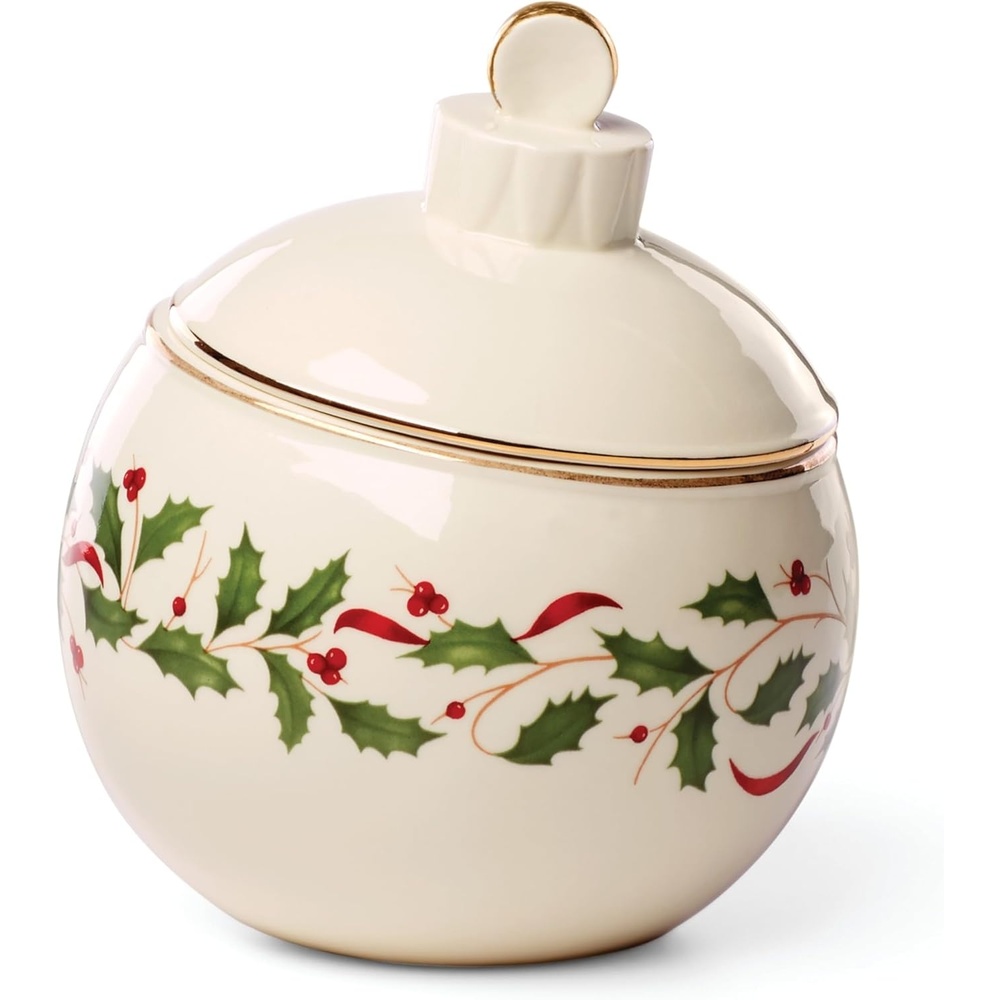 image:imageLenox 898092 Holiday Rectangular Baking Dish Large Christmas Festive Kitchen DecorCandy Jar