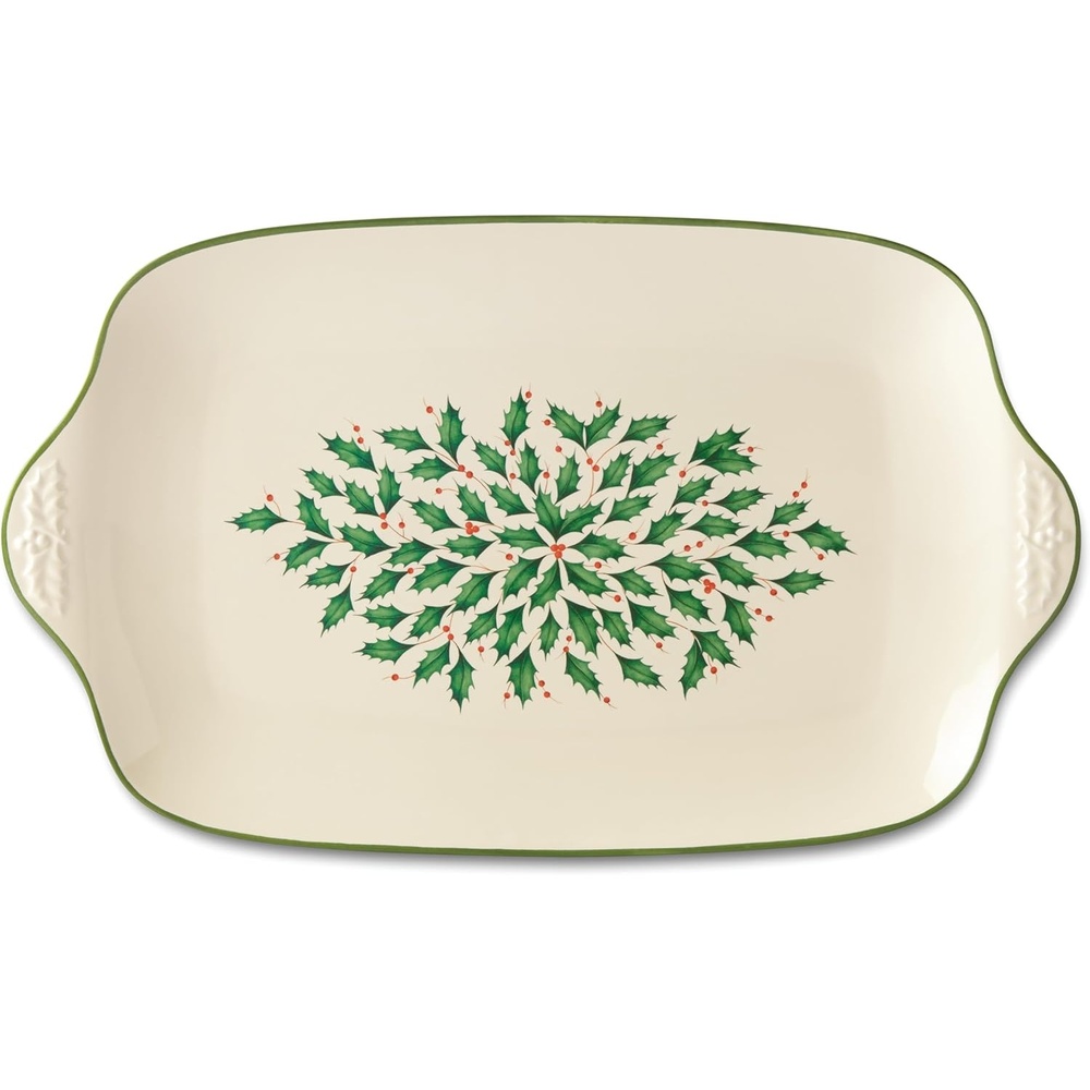 image:imageLenox 898092 Holiday Rectangular Baking Dish Large Christmas Festive Kitchen DecorOversized Platter