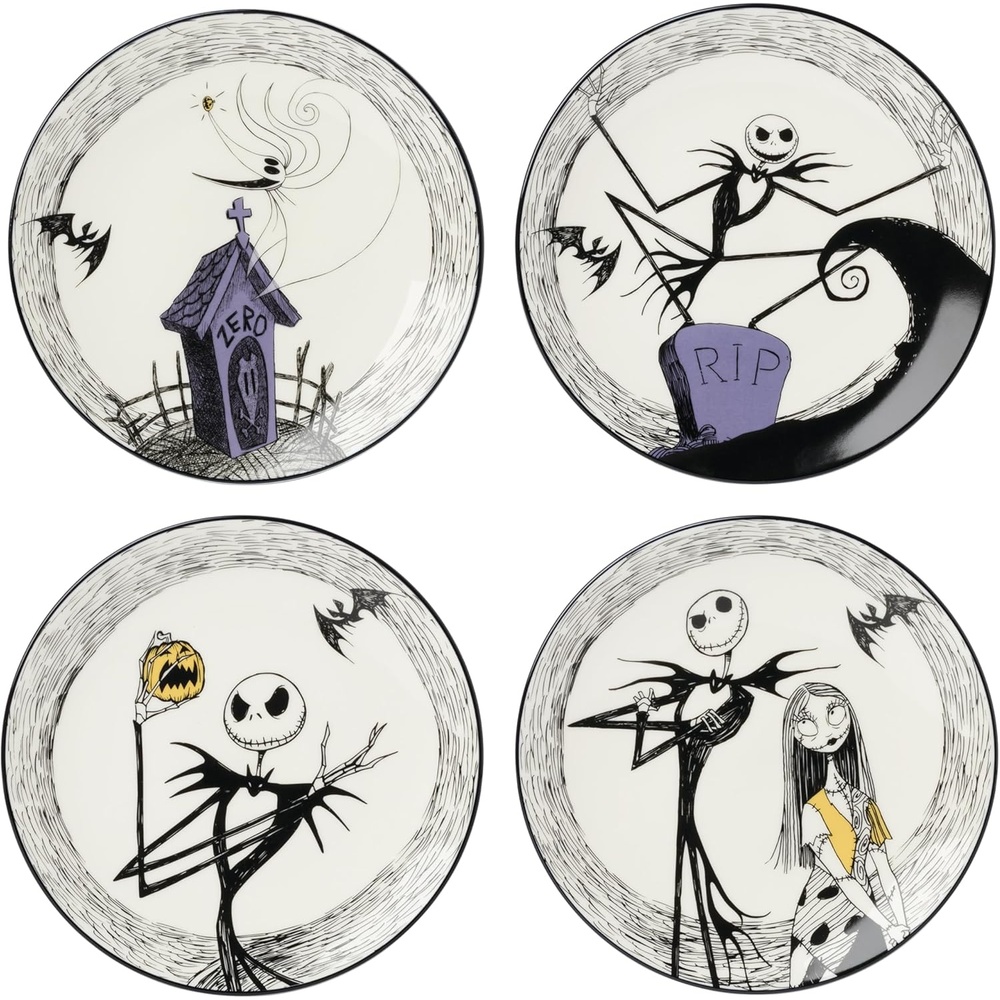 image:imageLenox 899028 Nightmare Before Christmas Hors Doeuvres TrayAccent Plates