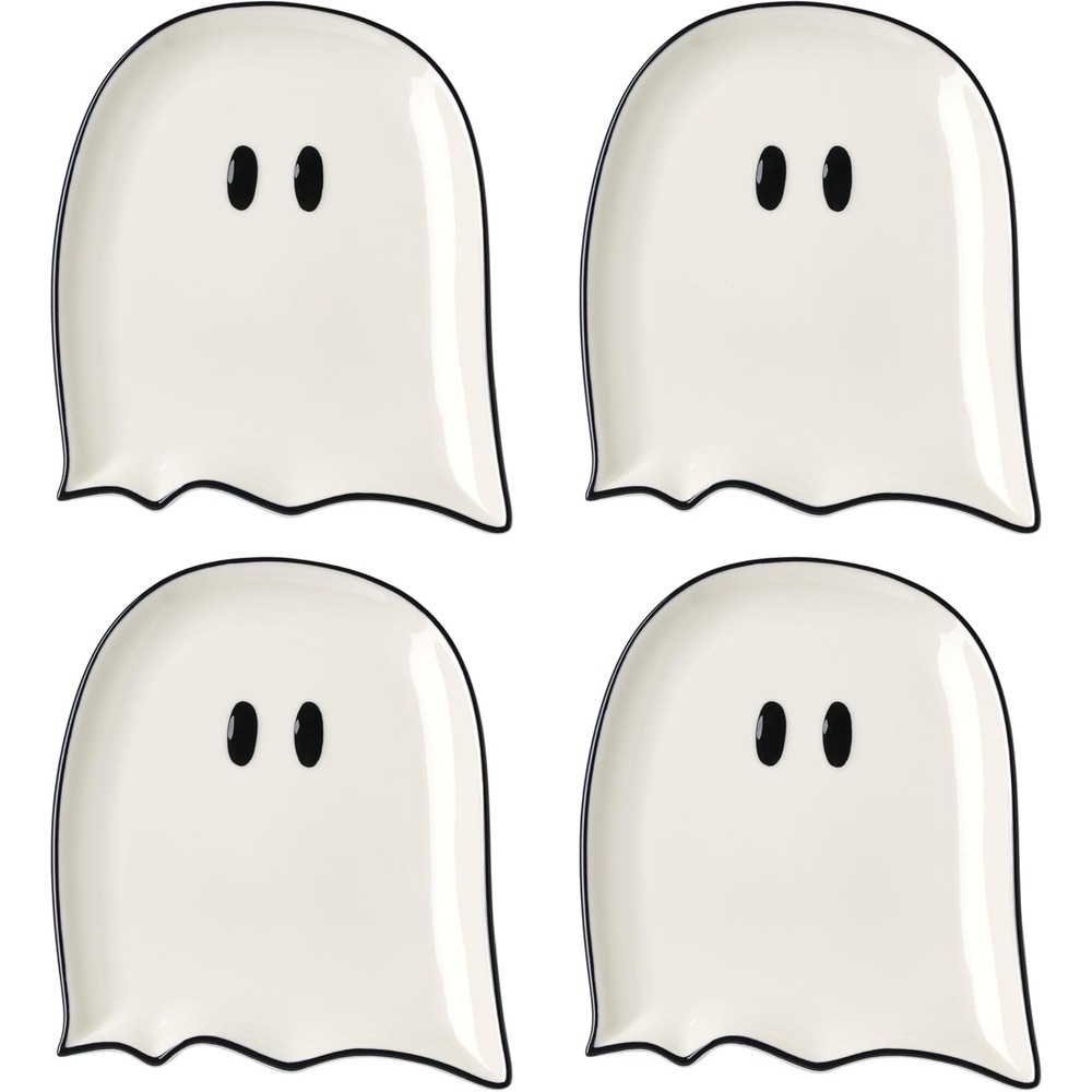 image:imageLenox Halloween Collection Pumpkin Figural Hors dOeuvres TrayAccent Plates Set Of 4