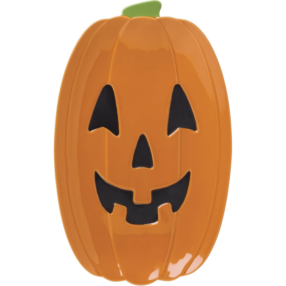 image:imageLenox Halloween Collection Pumpkin Figural Hors dOeuvres TrayServing Tray Pumpkin
