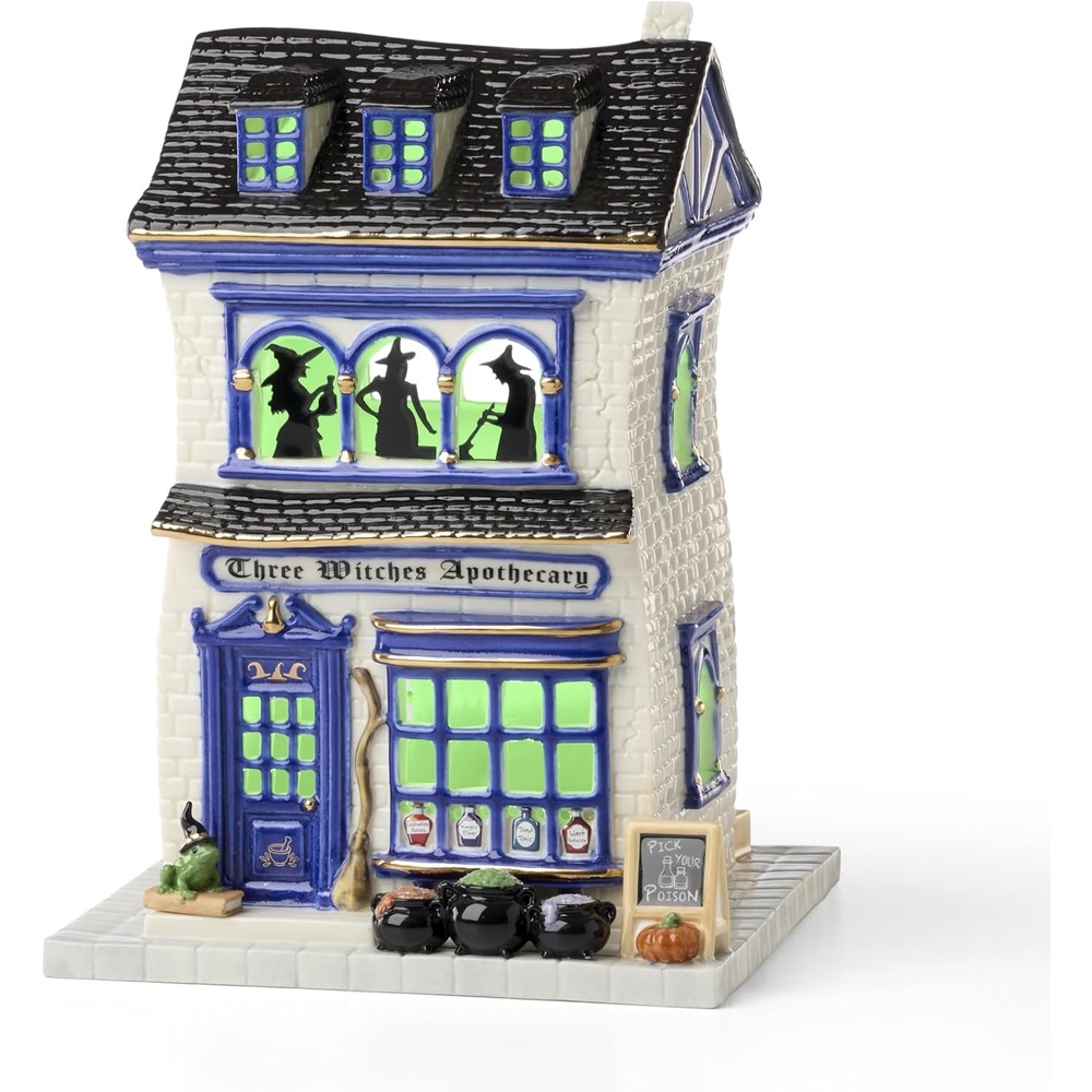 image:imageLenox Haunted Village LightUp Snow GlobePotion Shop