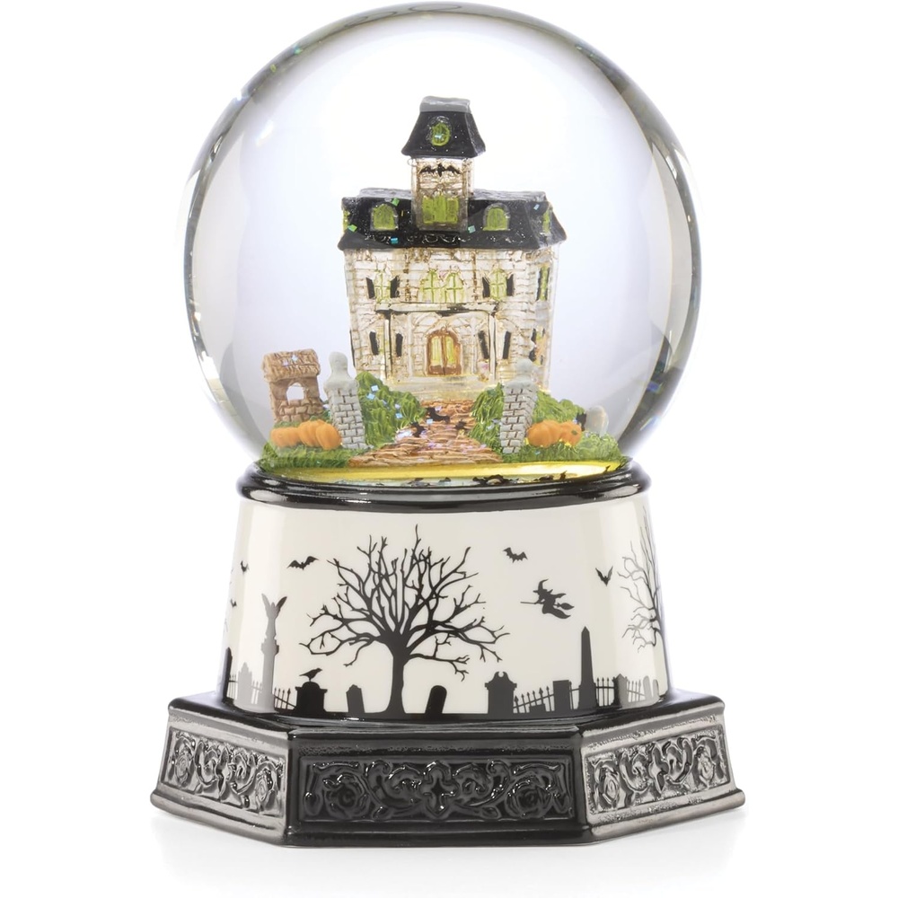 image:imageLenox Haunted Village LightUp Snow GlobeWater Globe