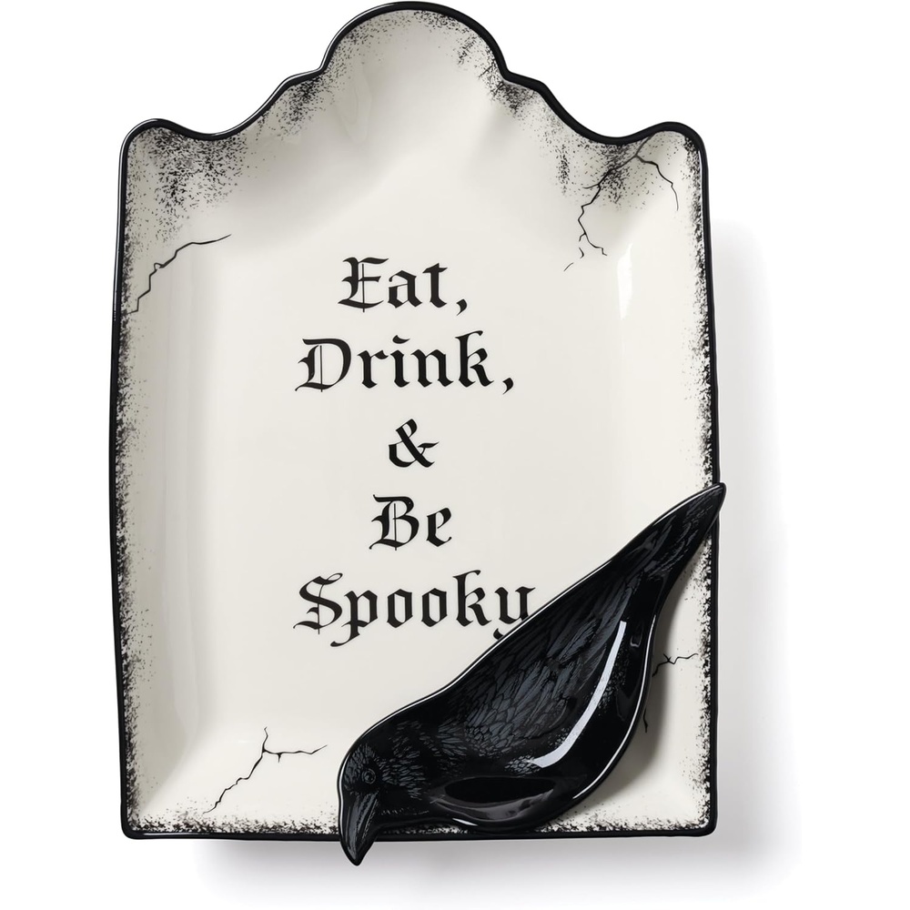 image:imageLenox Vintage Halloween Collection Haunted Manor Dinner Plate Set 4PieceChip Dip Set