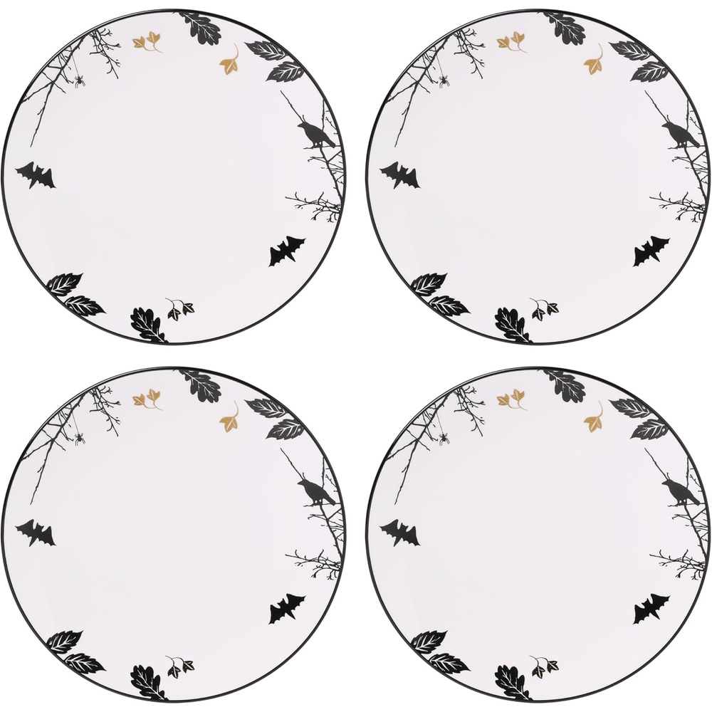 image:imageLenox Vintage Halloween Collection Haunted Manor Dinner Plate Set 4PieceDinner Plates Bats