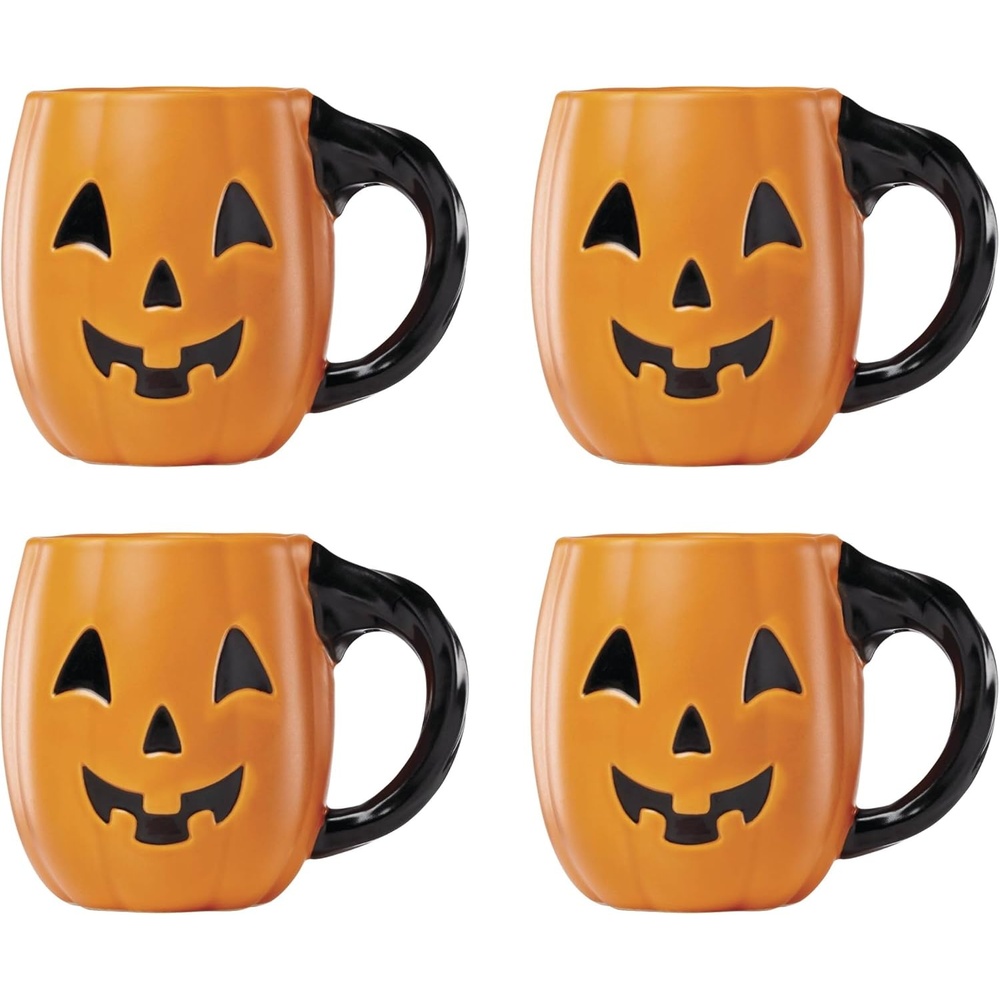 image:imageLenox Vintage Halloween Collection Haunted Manor Dinner Plate Set 4PieceMugs Set of 4 Pumpkin